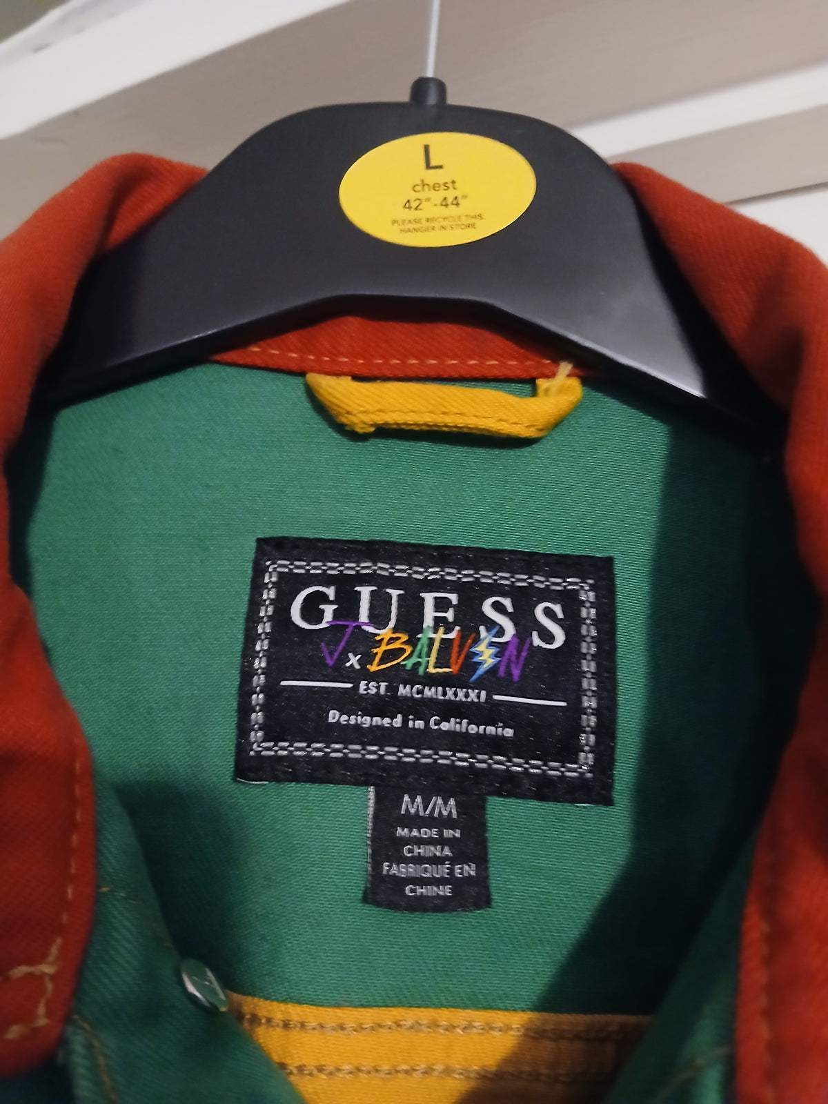 GUESS x J Balvin Vibras Colorblock Denim Jacket – Size Medium