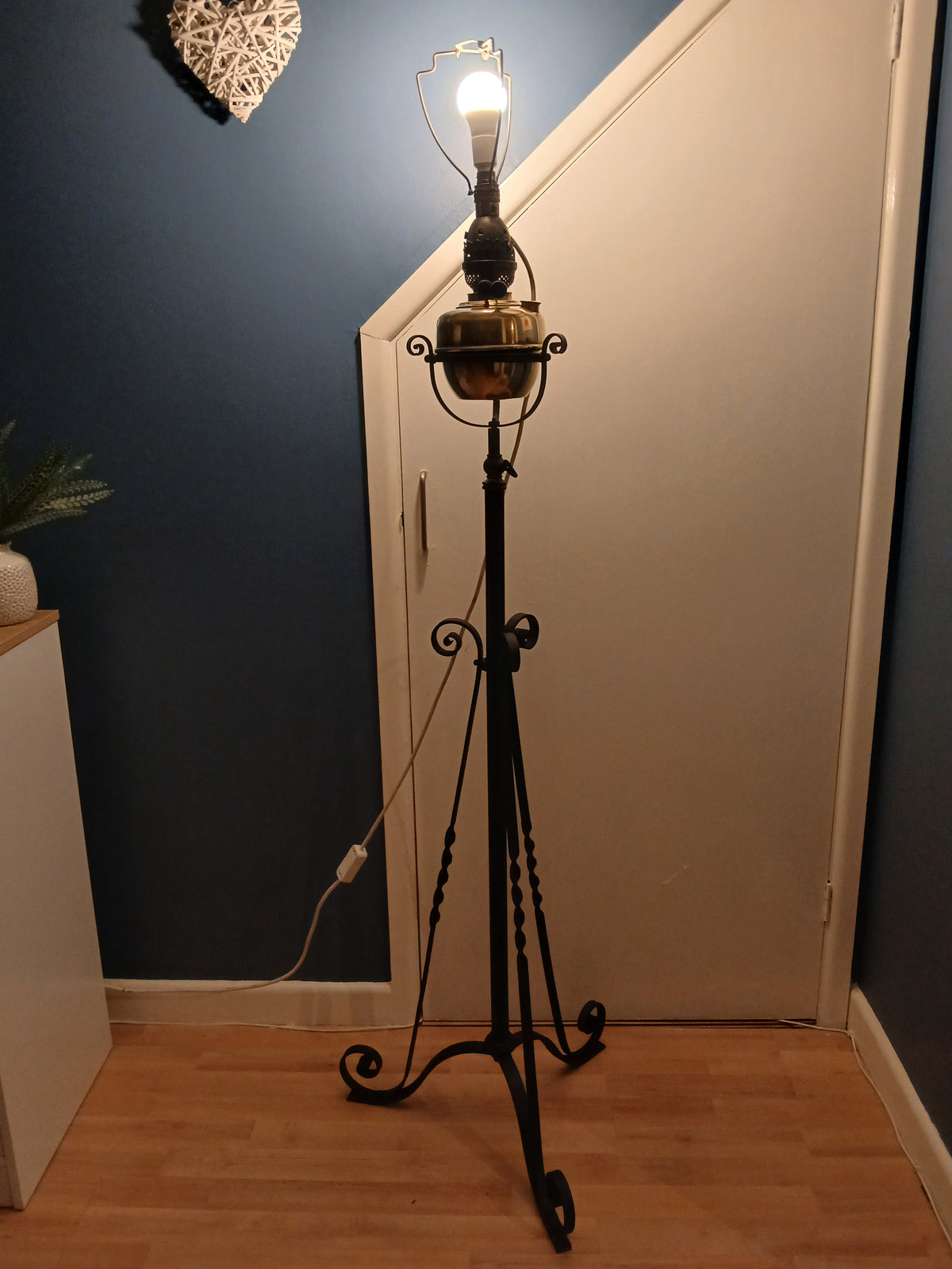 Victorian wrought iron floor lamp